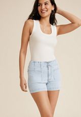 m jeans by maurices&trade; Striped Sculptress High Rise A Line 3.5in Short, LIGHT SANDBLAST, small