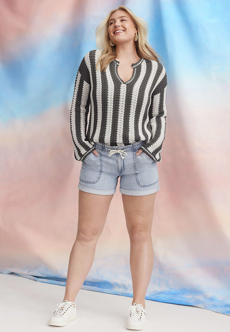 m jeans by maurices&trade; Light High Rise Soft 5in Short, C2806, large