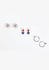 3 Pack Americana Earring Set, C1524, small