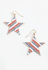 Americana Star Drop Earrings, C1524, small
