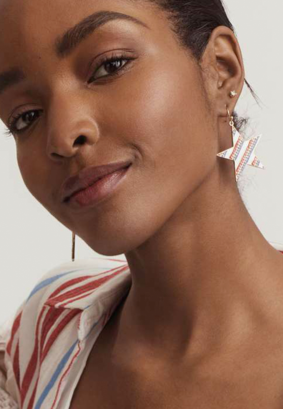 Americana Star Drop Earrings, C1524, large