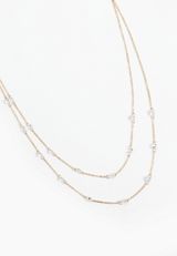 Dainty Crystal Layered Necklace, C605, small