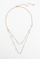 Dainty Crystal Layered Necklace, C605, small