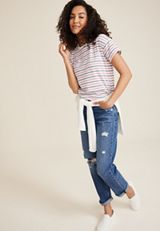 24/7 Dawson Striped Crew Neck Tee, C1524, small