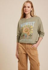Midwest Grow Wild Sun Child Relaxed Fit Sweatshirt, C2199, small