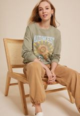 Midwest Grow Wild Sun Child Relaxed Fit Sweatshirt, C2199, small