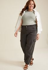 Plus Size 24/7 Highline Striped Tank Top, C2199, small
