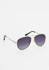 Skyline Aviator Black Rim Sunglasses, C106, small