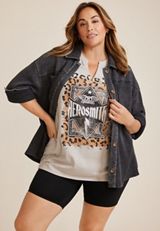 Plus Size Aerosmith Oversized Fit Graphic Tee, C9749, small