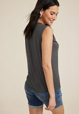 24/7 Smocked Shoulder Tank Top, C4033, small