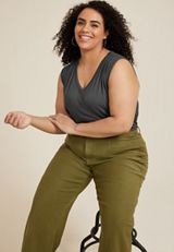 Plus Size 24/7 Smocked Shoulder Tank Top, C4033, small