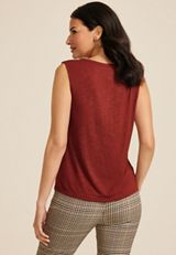 24/7 Smocked Shoulder Tank Top, C2921, small