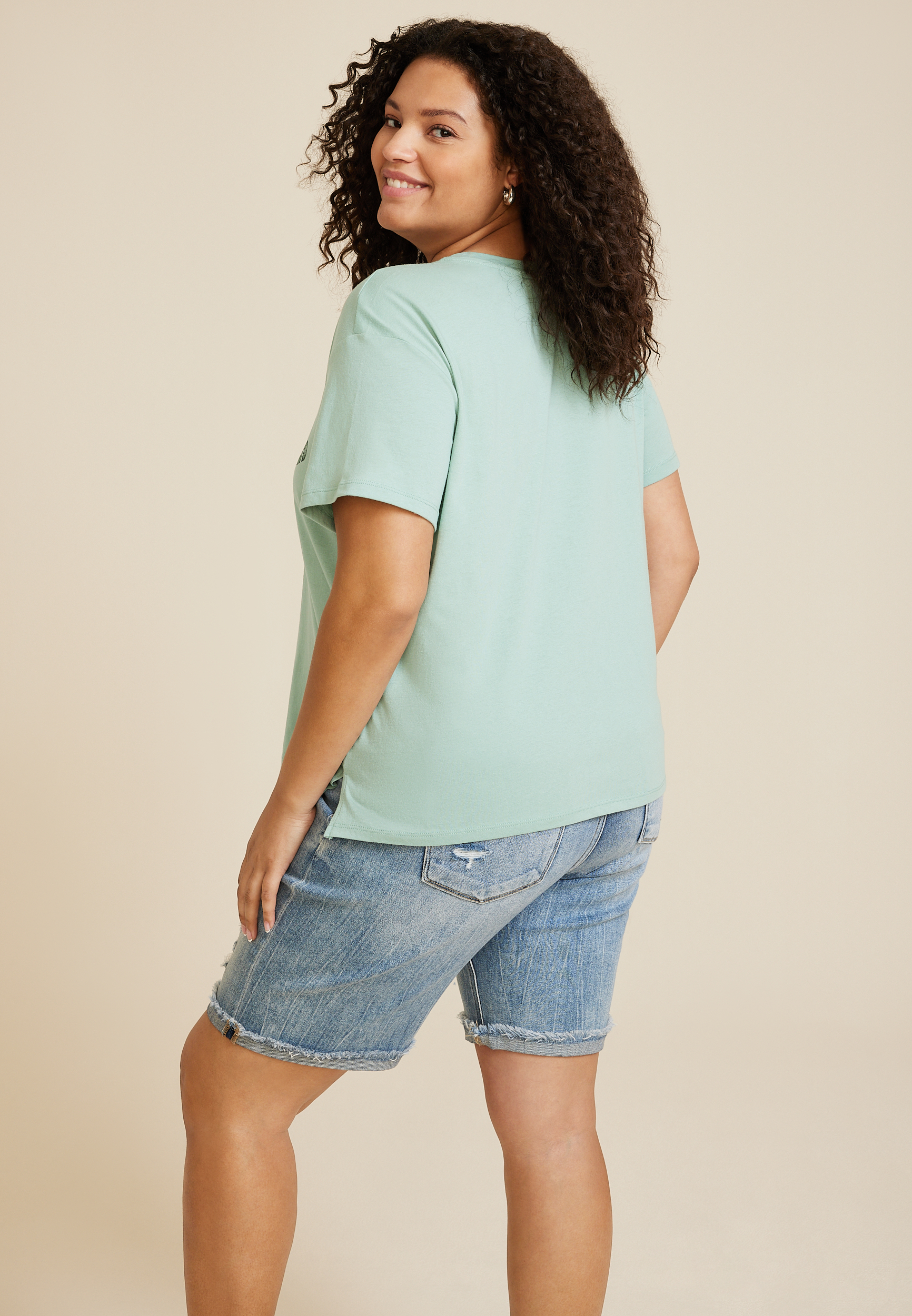 Plus Size Sandlot Graphic Tee, C6740, large