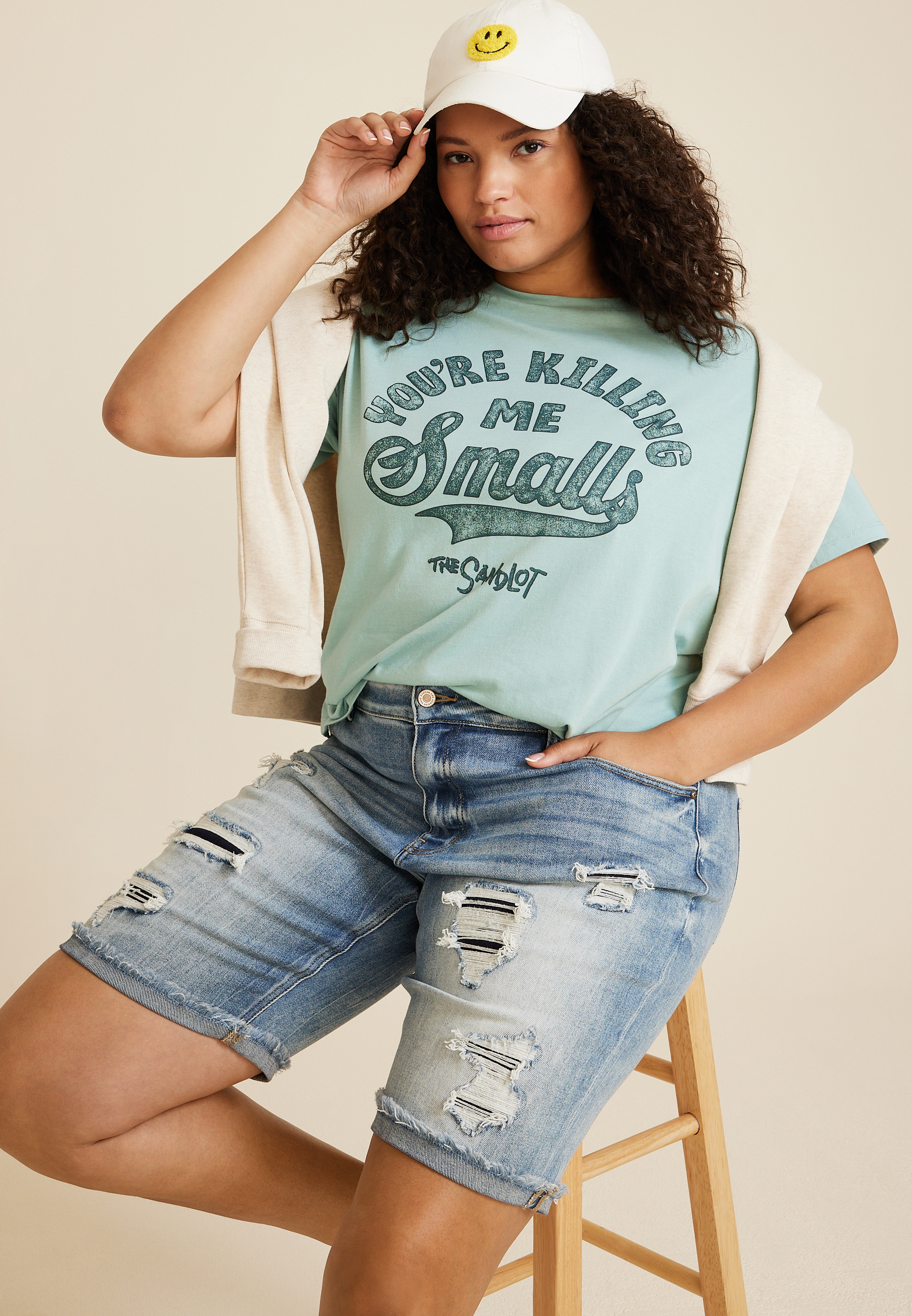 Plus Size Sandlot Graphic Tee, C6740, large