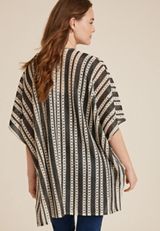Striped Crochet Kimono, C1756, small
