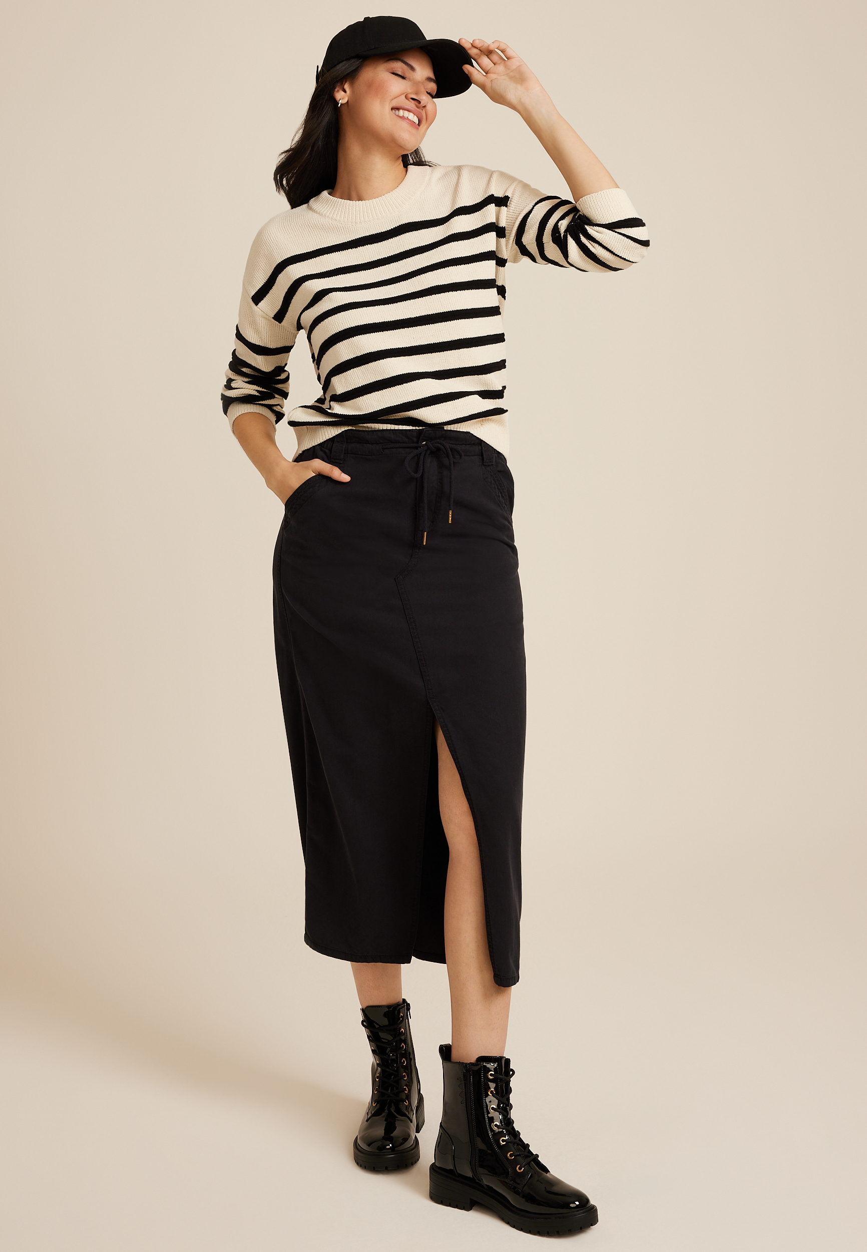 Soft Chenille Striped Sweater, C3986, large