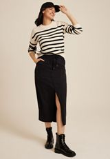 Soft Chenille Striped Sweater, C3986, small