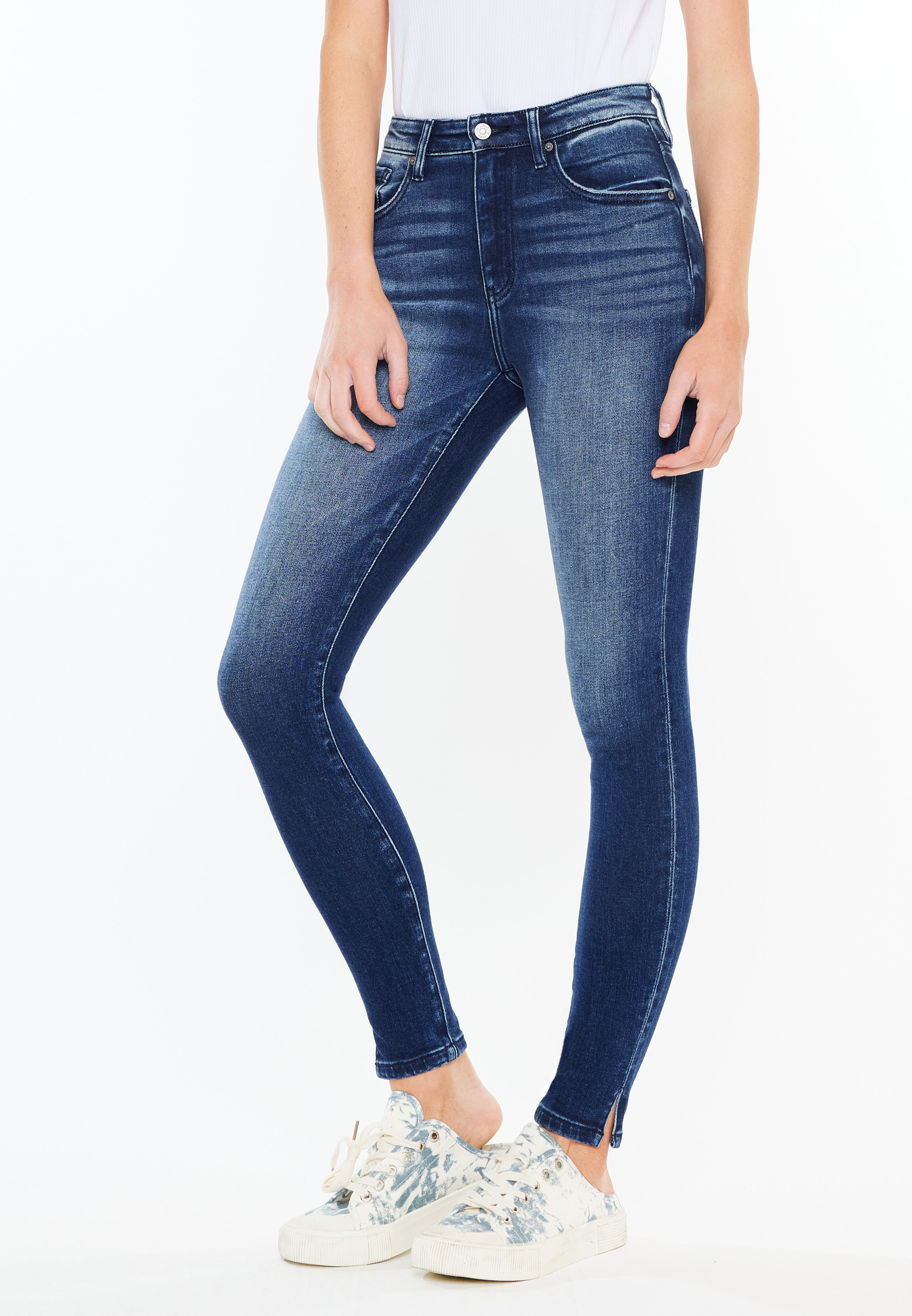 KanCan&trade; Curvy High Rise Dark Skinny Jean, , large
