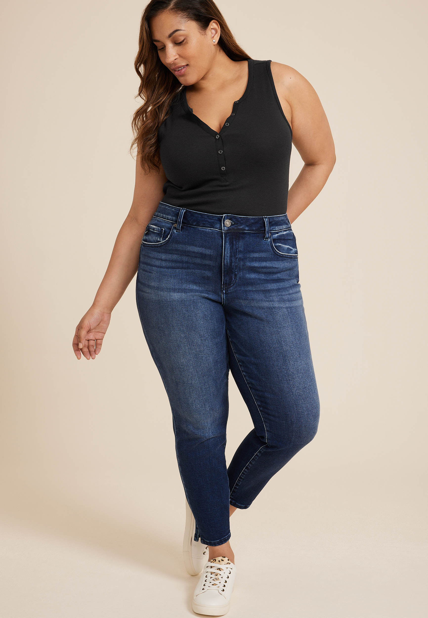 Plus Size KanCan™ Curvy High Rise Dark Skinny Jean