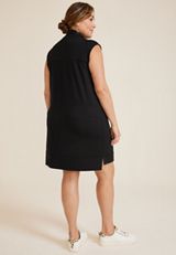 Plus Size 24/7 Zip Front Sleeveless Dress, C106, small