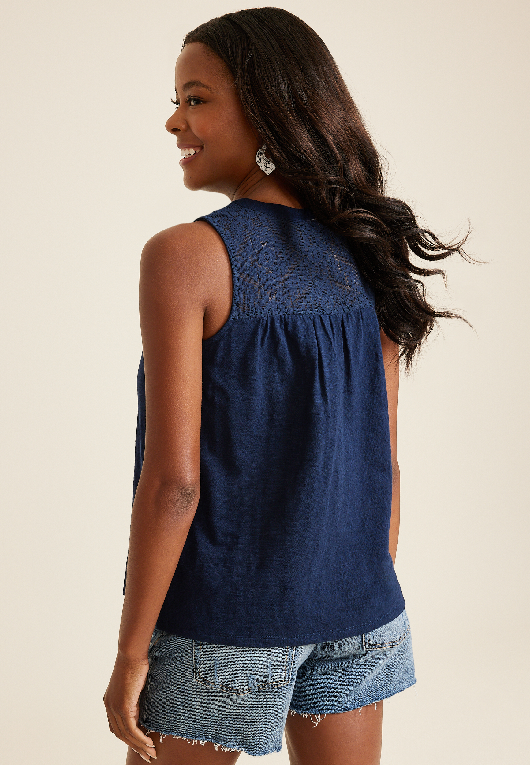 Lace Up Tank Top, C1919, large
