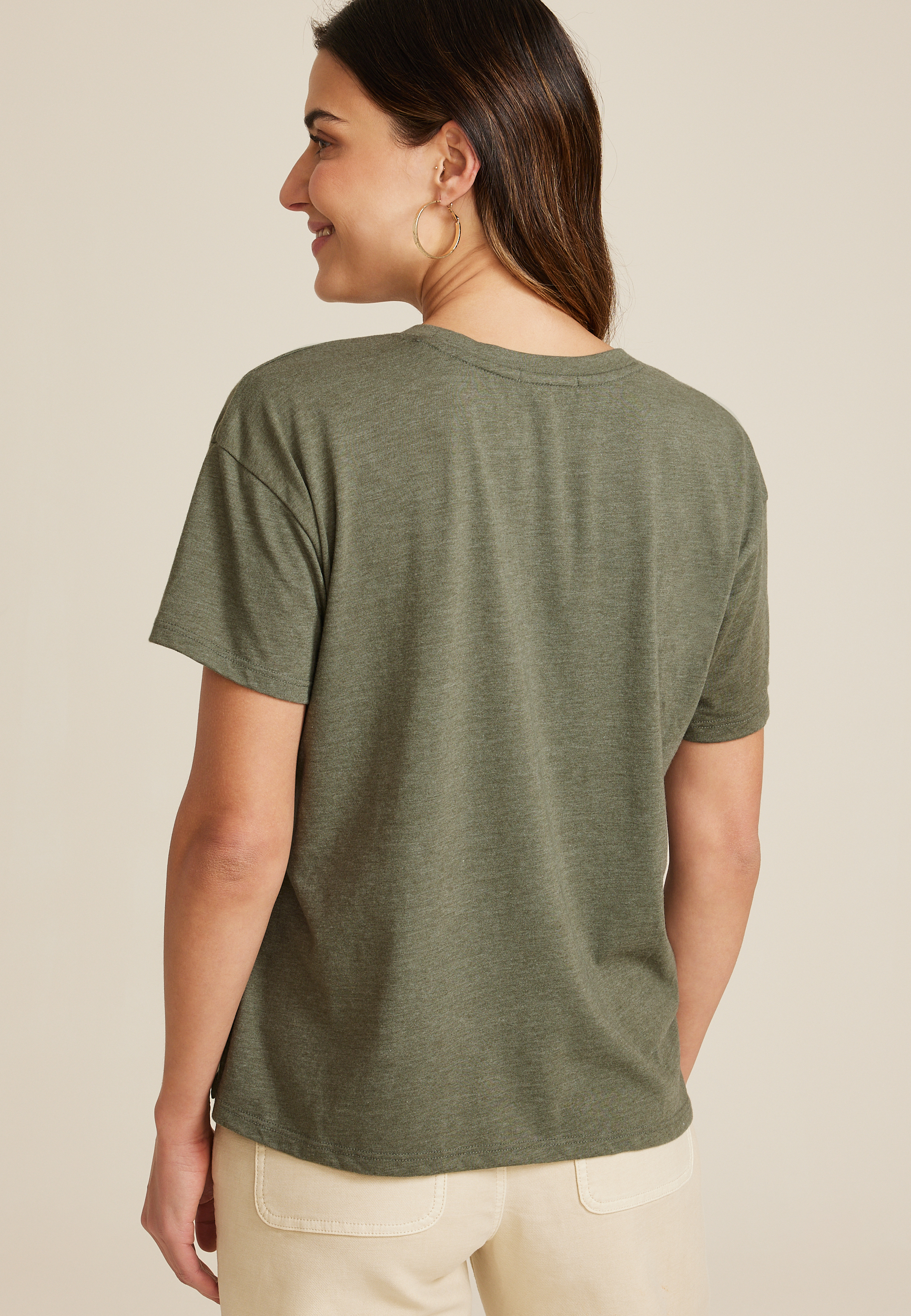Girl Power Relaxed Fit Graphic Tee, ULTIMATE OLIVE, large
