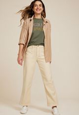 Girl Power Relaxed Fit Graphic Tee, ULTIMATE OLIVE, small