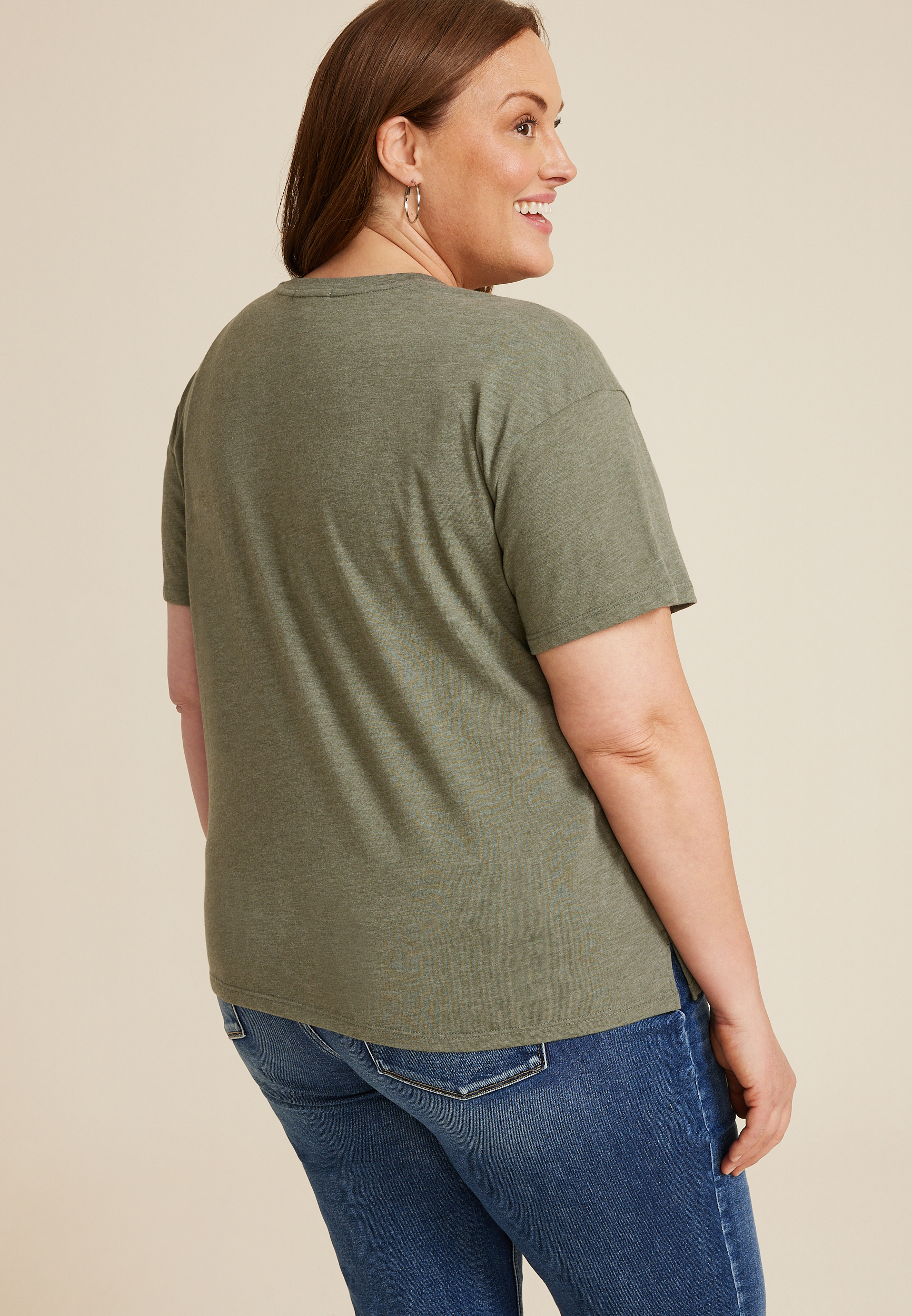 Plus Size Girl Power Relaxed Fit Graphic Tee, ULTIMATE OLIVE, large