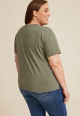 Plus Size Girl Power Relaxed Fit Graphic Tee, ULTIMATE OLIVE, small