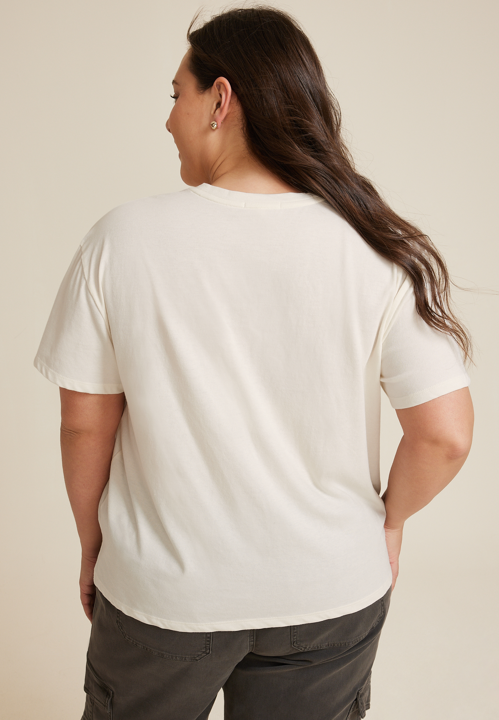 Plus Size Girls Support Girls Relaxed Fit Graphic Tee, C2789, large