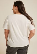 Plus Size Girls Support Girls Relaxed Fit Graphic Tee, C2789, small