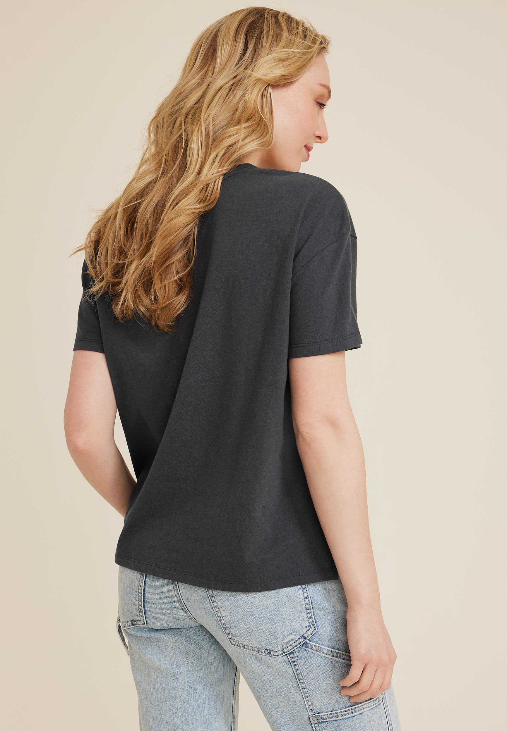 Lets Go Girls Relaxed Fit Graphic Tee, PHANTOM BLACK, large