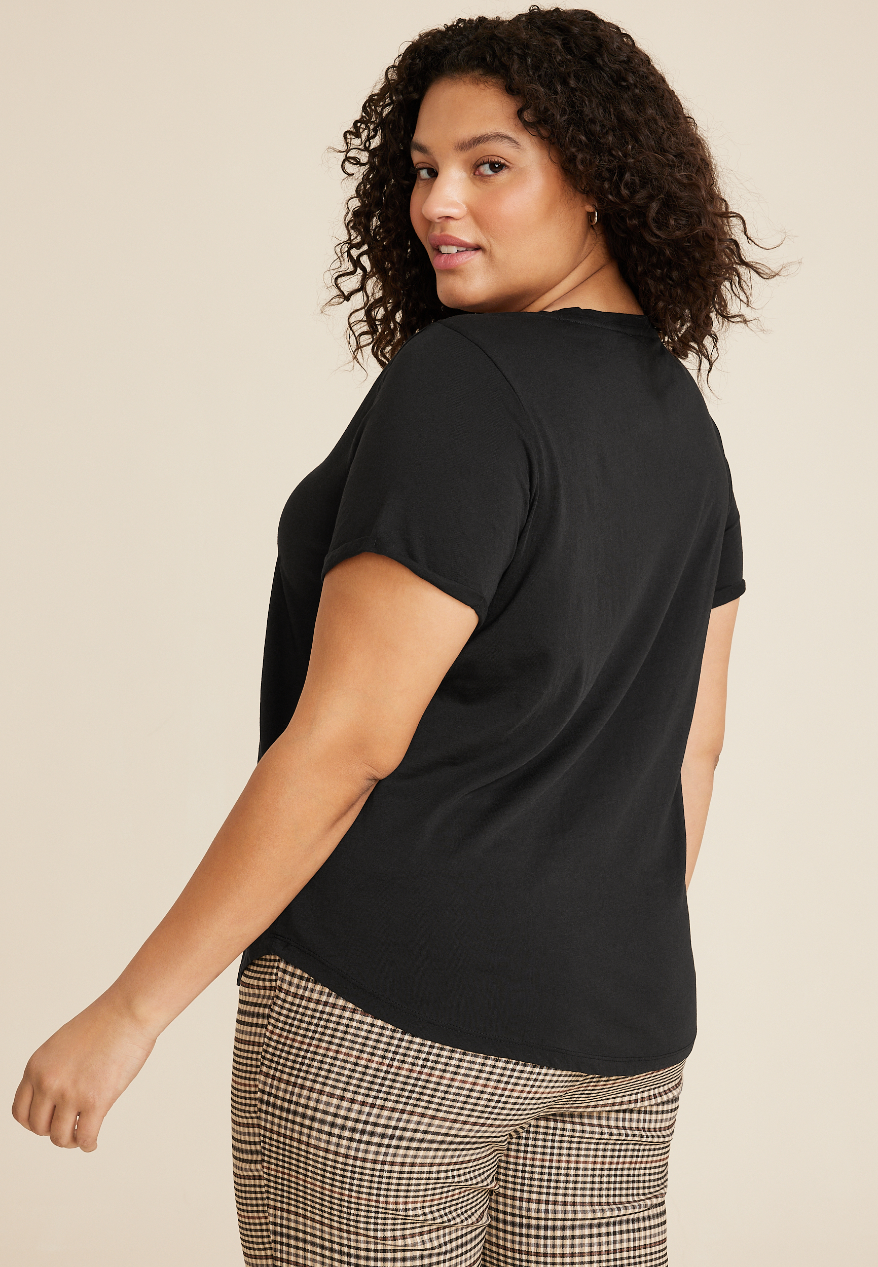 Plus Size Everythings Fine Oversized Fit Graphic Tee, C106, large