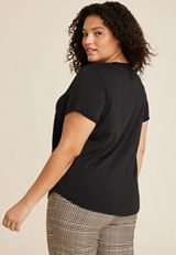 Plus Size Everythings Fine Oversized Fit Graphic Tee, C106, small