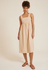 Sleeveless Poplin Midi Dress, C9703, small