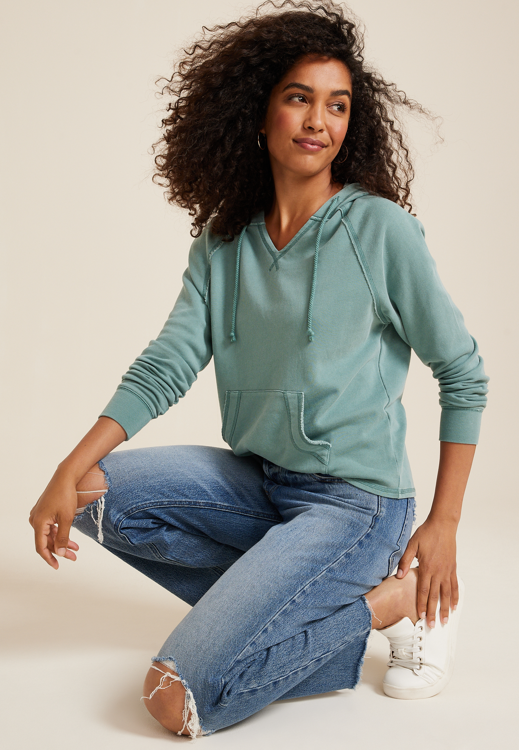 French Terry Hoodie, C9741, large