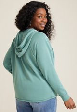 Plus Size French Terry Hoodie, C9741, small