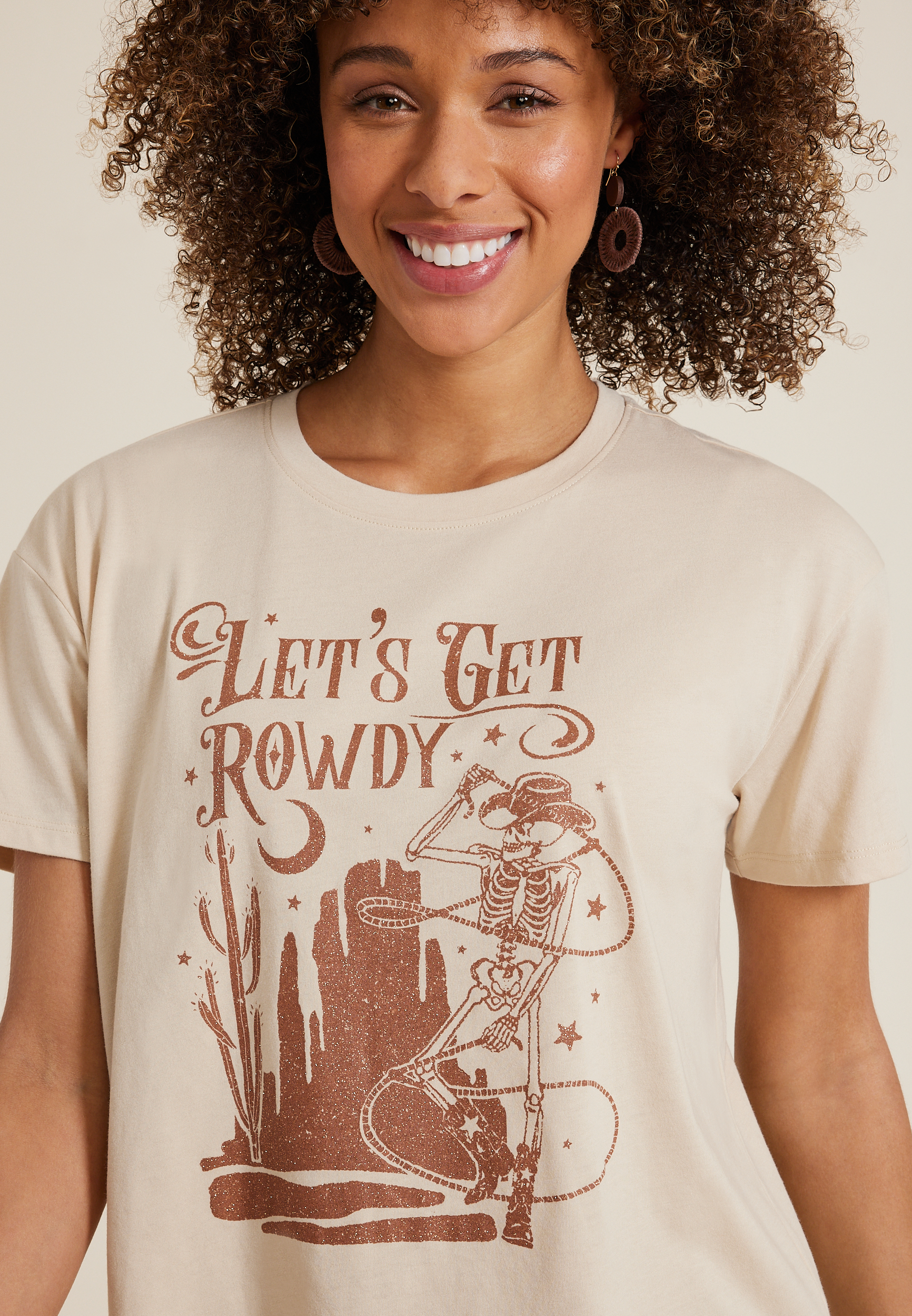 Lets Get Rowdy Relaxed Fit Graphic Tee, C121, large