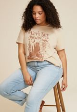 Plus Size Lets Get Rowdy Relaxed Fit Graphic Tee, C121, small
