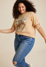 Plus Size Saddle Up Buttercup Relaxed Fit Graphic Tee, C6186, small