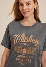 Whiskey Always A Good Idea Oversized Fit Graphic Tee, C829, small