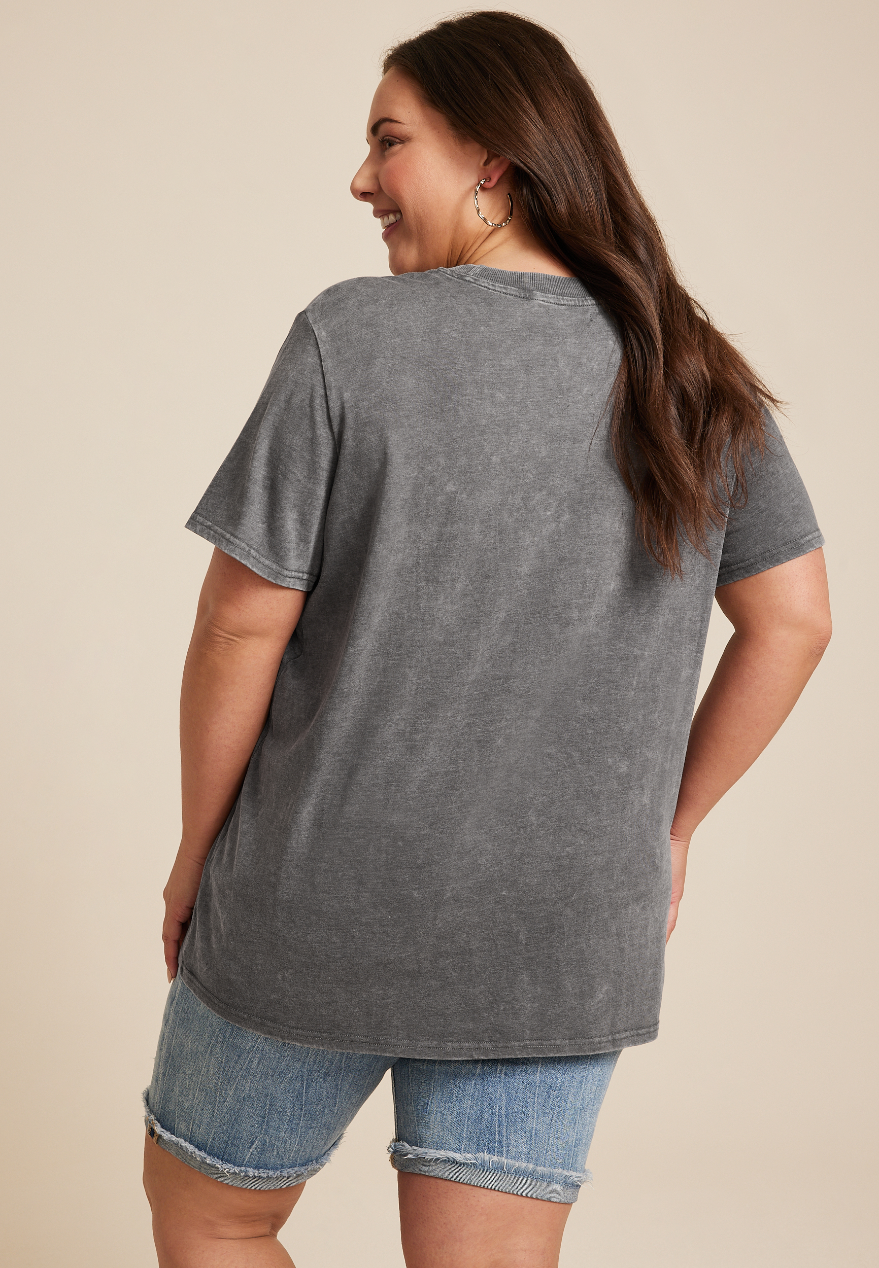 Plus Size Whiskey Always A Good Idea Oversized Fit Graphic Tee, C829, large