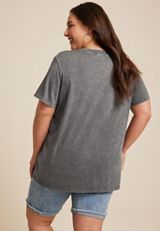 Plus Size Whiskey Always A Good Idea Oversized Fit Graphic Tee, C829, small