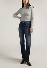 Silver Jeans Co.&reg; Avery Dark Curvy High Rise Slim Boot Jean, , small