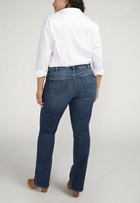 Plus Size Silver Jeans Co.® Suki Curvy Mid Rise Vintage Thick Stitch Slim Boot