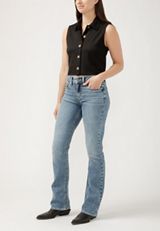 Silver Jeans Co.&reg; Suki Curvy Mid Rise Slim Boot Jean, MEDIUM SANDBLAST, small