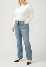 Plus Size Silver Jeans Co.&reg; Suki Curvy Mid Rise Slim Boot Jean, MEDIUM SANDBLAST, small