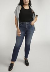 Plus Size Silver Jeans Co.&reg; Avery Curvy High Rise Luxe Stretch Straight Jean, C258, small