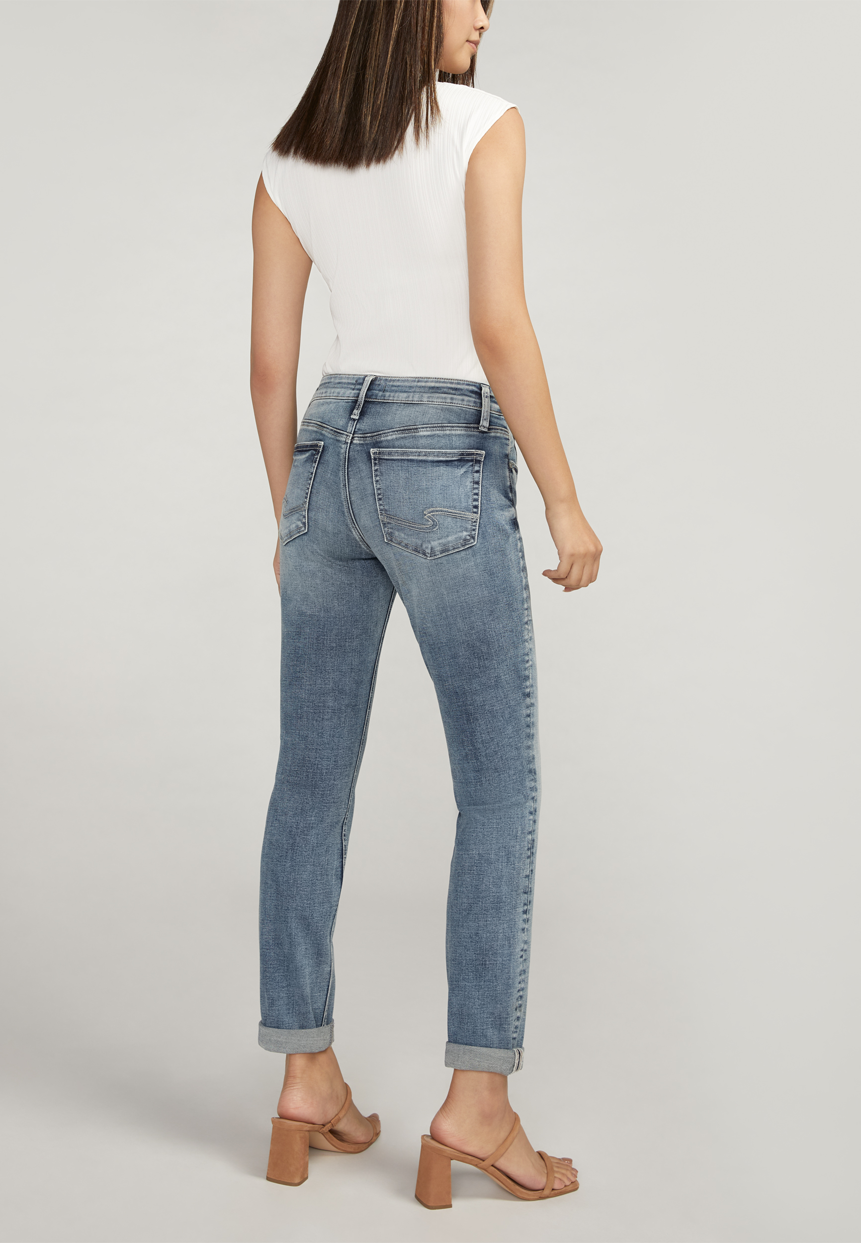 Silver Jeans Co.&reg; Mid Rise Luxe Stretch Boyfriend Slim Leg Jean, C3337, large