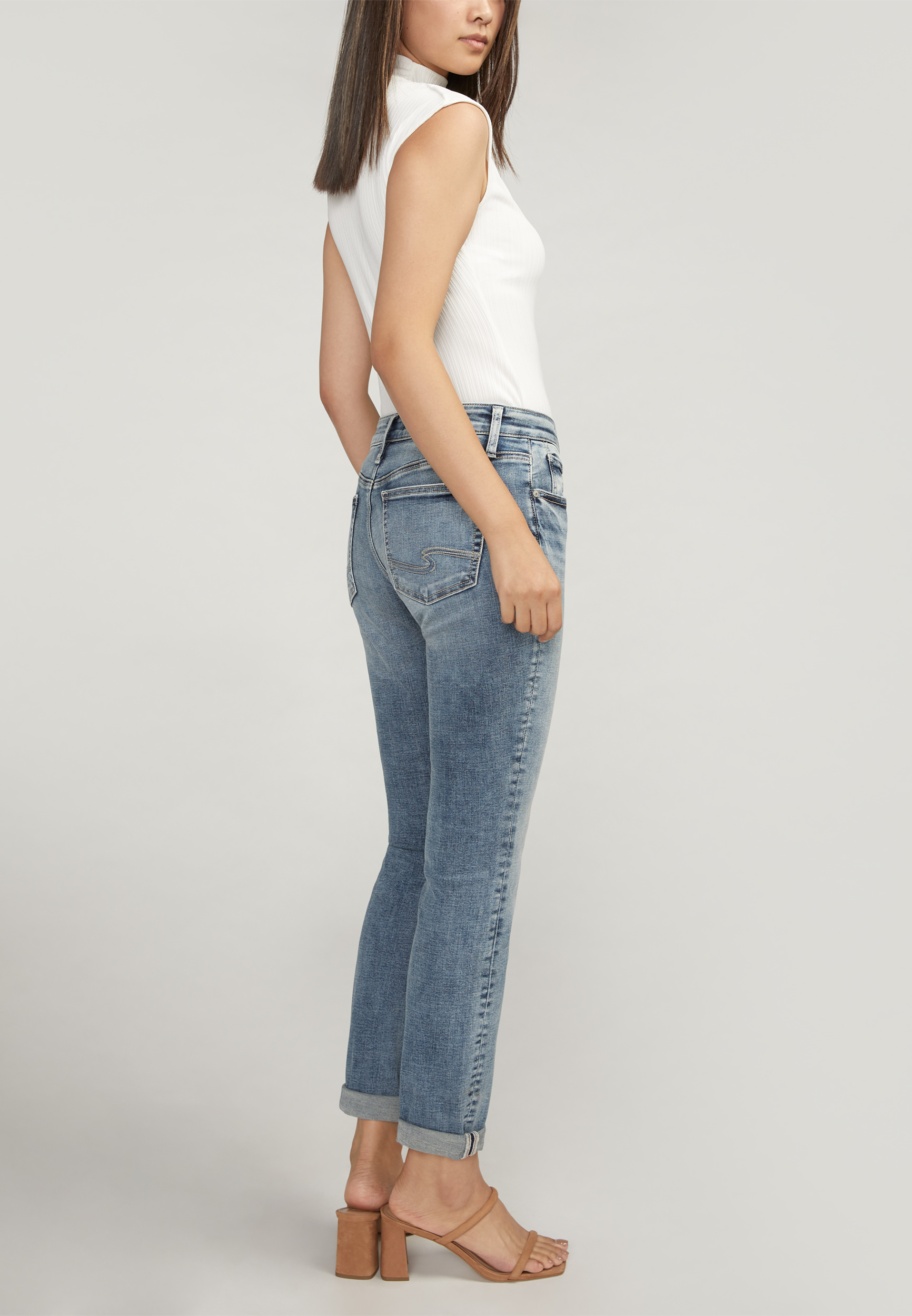 Silver Jeans Co.&reg; Mid Rise Luxe Stretch Boyfriend Slim Leg Jean, C3337, large